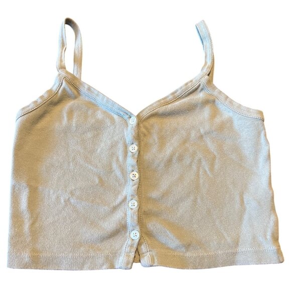Brandy Melville Womens Button-Up Crop Top - Picture 2 of 7